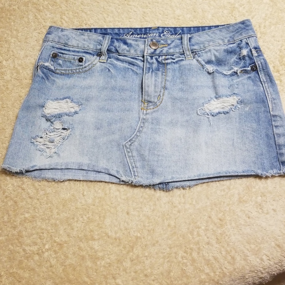 Denim mini skirt